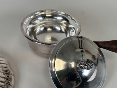 CHRISTOFLE.
Tripod silver-plated bowl, the...