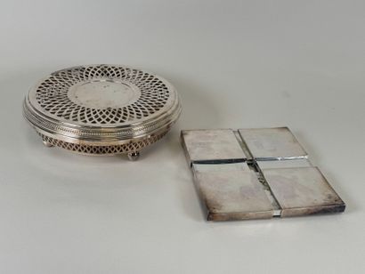 CHRISTOFLE.
Circular openwork silver-plated...