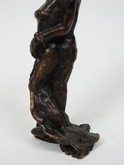 École du XXe.
Le couple.
Sujet en bronze,...