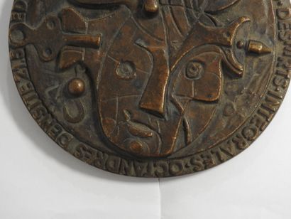 Roger BEZOMBES (1913-1994)
Edgar Varese.
Médaille...