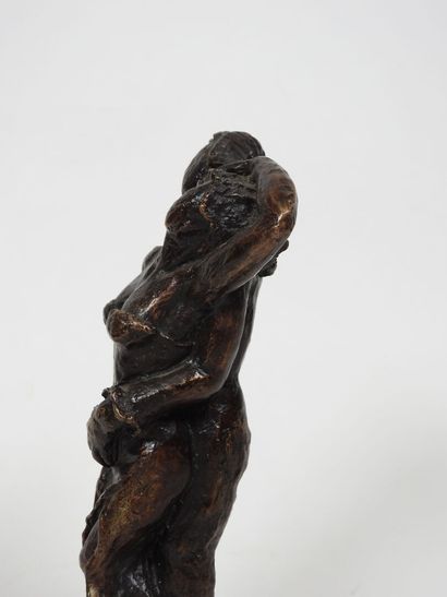 École du XXe.
Le couple.
Sujet en bronze,...