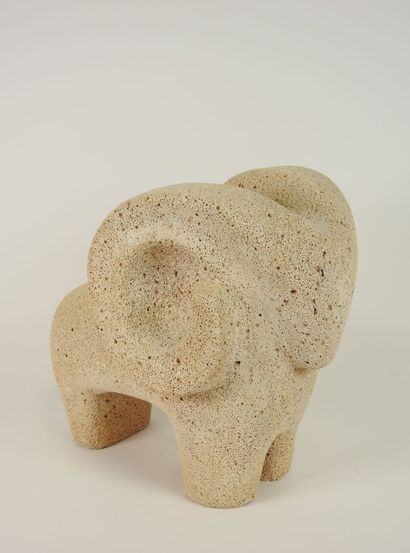 Jean LE DOUSSAL (XXe).
Le bélier.
Sculpture...