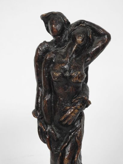 École du XXe.
Le couple.
Sujet en bronze,...