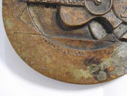 Roger BEZOMBES (1913-1994)
Edgar Varese.
Médaille...
