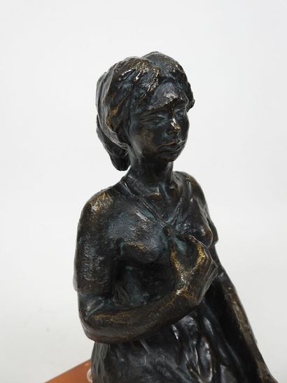 Lluis JORDA (XXème).
Femme à genoux.
Sujet...