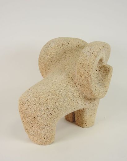 Jean LE DOUSSAL (XXe).
Le bélier.
Sculpture...