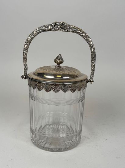 Crystal bisque seal with silver-plated metal...