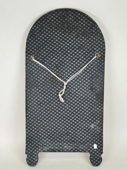 Copper alloy mirror with repoussé decoration...