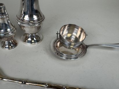 Set in silver-plated metal decorated with...