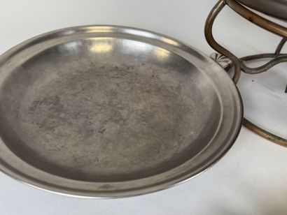 Lot of silver-plated or pewter platerie (some...