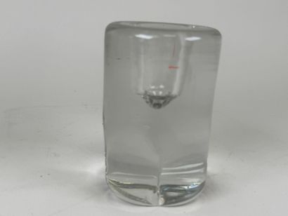 DAUM France.
Bougeoir circulaire en cristal.
Estampillé.
H....