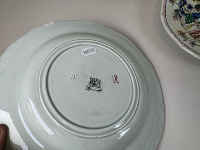 Set in earthenware and polychrome porcelain...