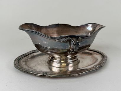 CHRISTOFLE Sauceboat in silver-plated metal...