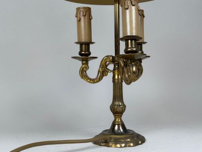 Lampe de bureau dite bouillotte en bronze...