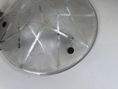Grande vasque suspension en verre moulé et...