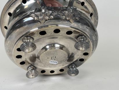 CHRISTOFLE.
Circular stove in silver-plated...