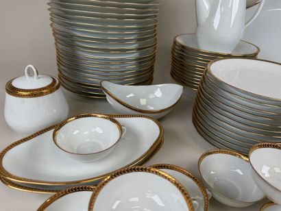 Limoges, 20th century. Part of a white and...