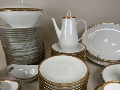 Limoges, 20th century. Part of a white and...