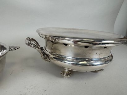 CHRISTOFLE.
Chauffe-plat en métal argenté...