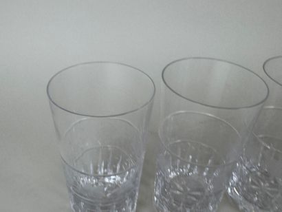 Série de 6 verres à orangeade en cristal...