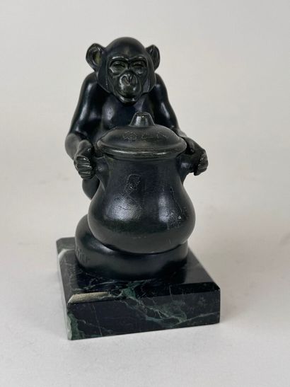 Max LE VERRIER (1891-1973).
Le singe au chaudron.
Sujet...