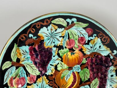 VALLAURIS.
Vase balustre sur piédouche à...