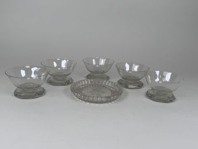 BACCARAT.
- Series of 5 cut crystal fruit...