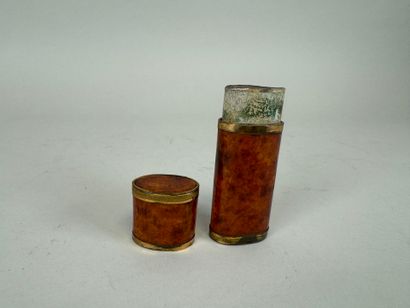 Lacquered papier-mâché or boiled cardboard...
