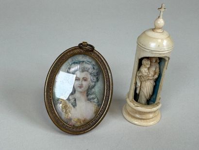 Lot comprising: - School, 20th century. Woman's...