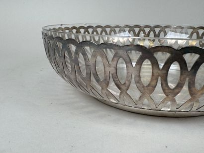 Victor SAGLIER. 
Openwork silver-plated circular...