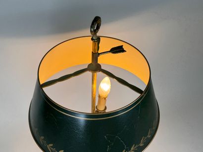 Lampe de bureau dite bouillotte en bronze...