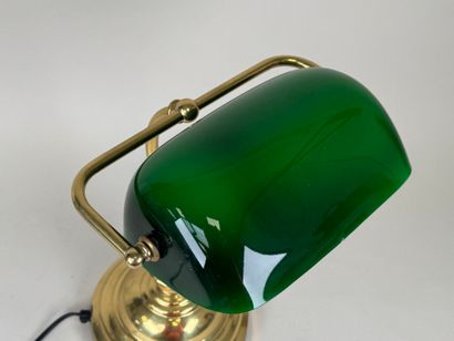 Lampe de bureau orientable en laiton doré...