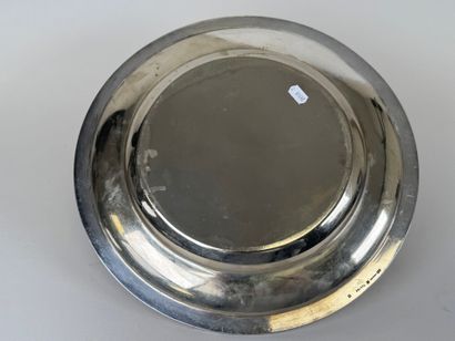 CHRISTOFLE.
Circular molded and figured silver-plated...