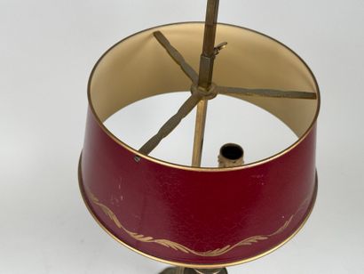 Lampe de bureau dite bouillotte en bronze...