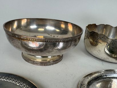 Small silver-plated lot including: Circular...