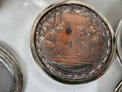 Small silver-plated lot including: Circular...