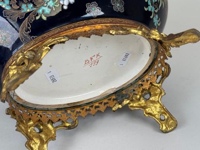 BOCH FRERES KERAMIS Blue-glazed earthenware...