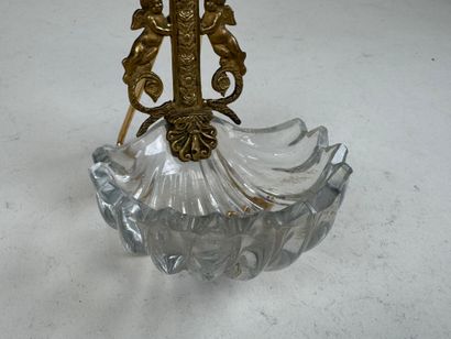 Gilt bronze and crystal stoup.
Mid 19th century.
18.5...