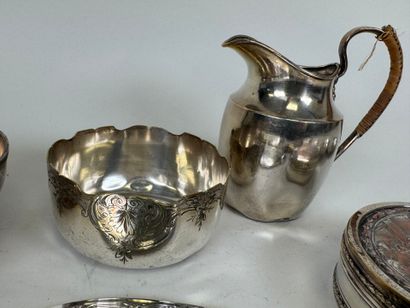 Small silver-plated lot including: Circular...