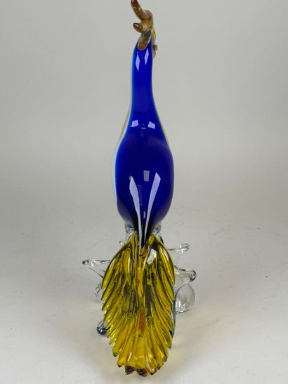MURANO, XXe.
Oiseau.
Important sujet en verre...