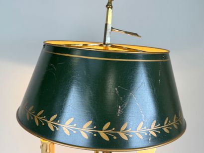 Lampe de bureau dite bouillotte en bronze...