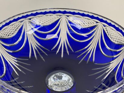 Large rafraichissoir bowl in cut and partially...