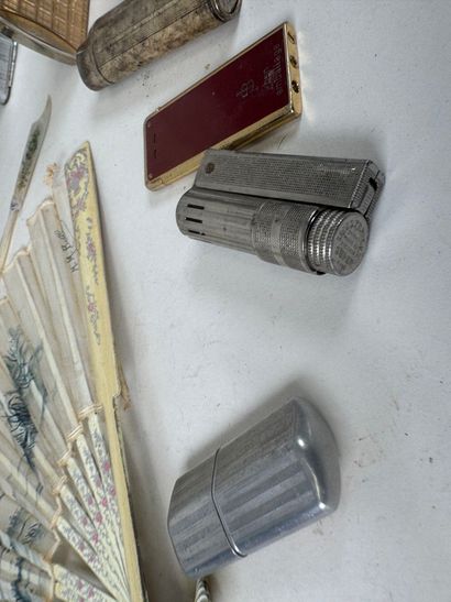 Collection of 14 metal and onyx lighters.
Two...