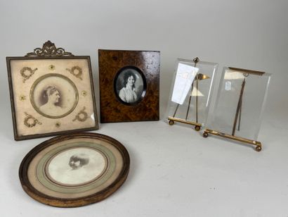 Ensemble de 5 cadres porte-photos en bois,...