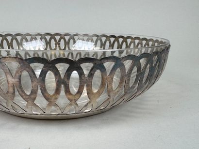 Victor SAGLIER. 
Openwork silver-plated circular...