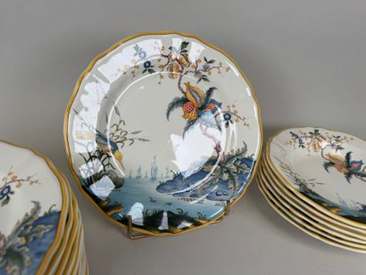 GIEN, CARAIBES model, part of a polychrome...