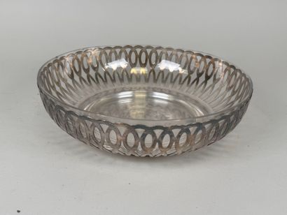 Victor SAGLIER. 
Openwork silver-plated circular...