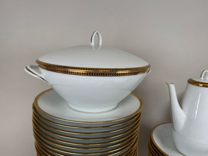 Limoges, 20th century. Part of a white and...