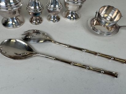 Set in silver-plated metal decorated with...