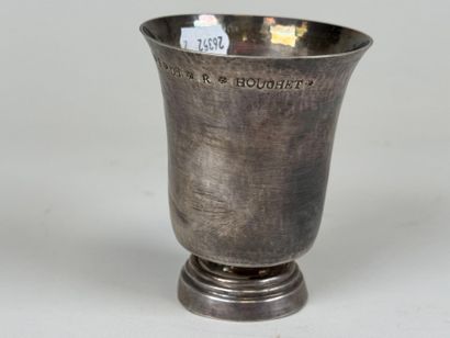 Silver pedestal tumbler marked 